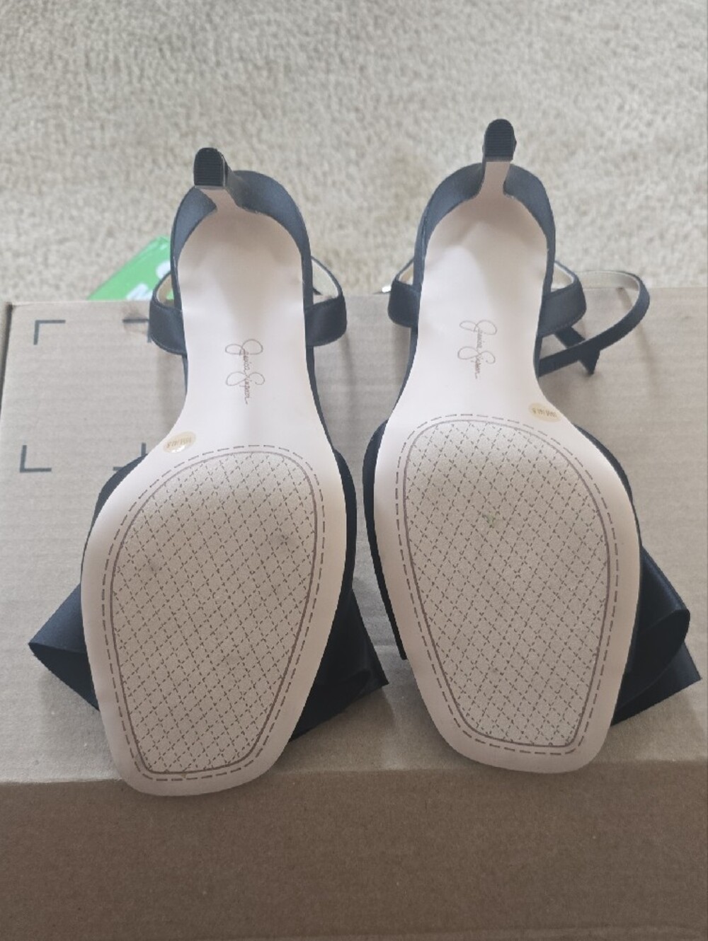 Jessica Simpson Black Bow Ankle-Strap Heels Size 10 - Picture 2 of 3